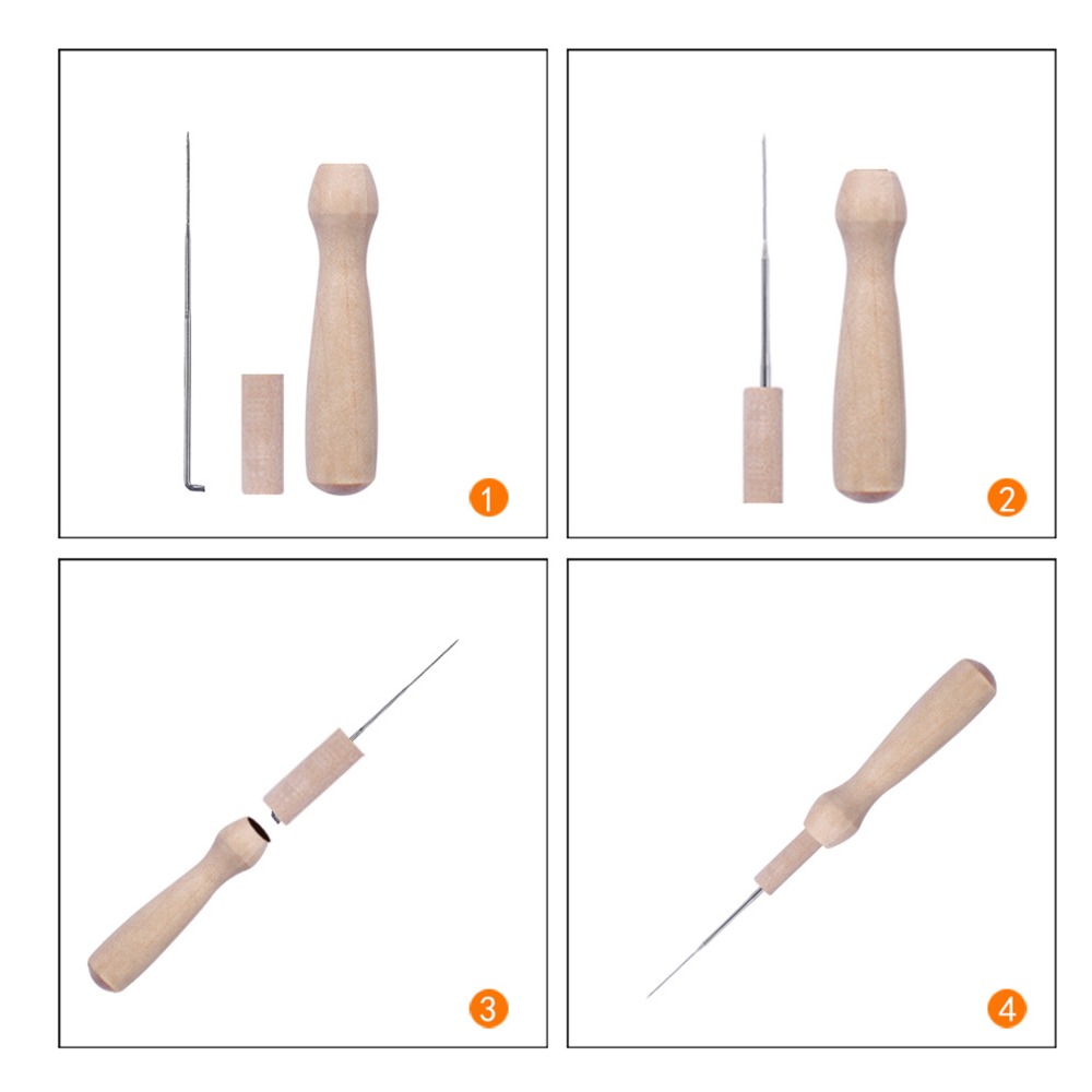 Punch Needle Kit - Wielokolorowy zestaw do filcowania z wełny