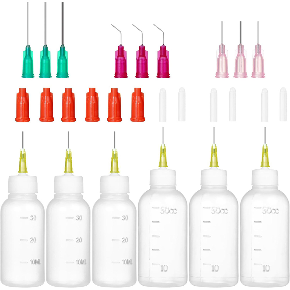 Art Craft Materials - Zestaw precyzyjnych butelek z igłowym aplikatorem,