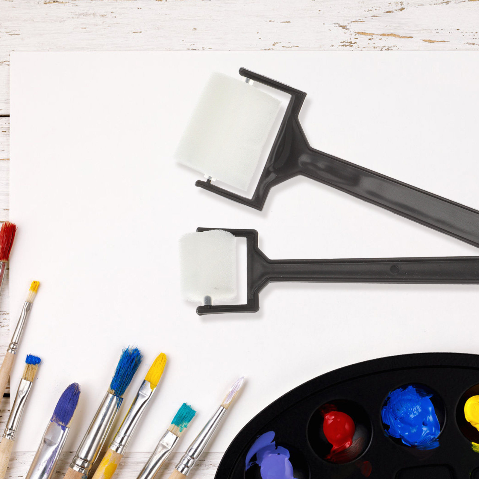 Art Craft For Preschool - 15 szt. Zestaw gąbkowych pędzli do