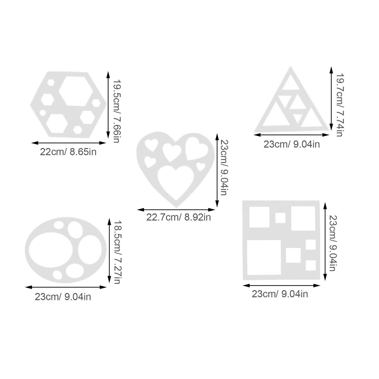 12 szt. Geometryczne szablony  – Art Craft For Preschool recenzja i cena