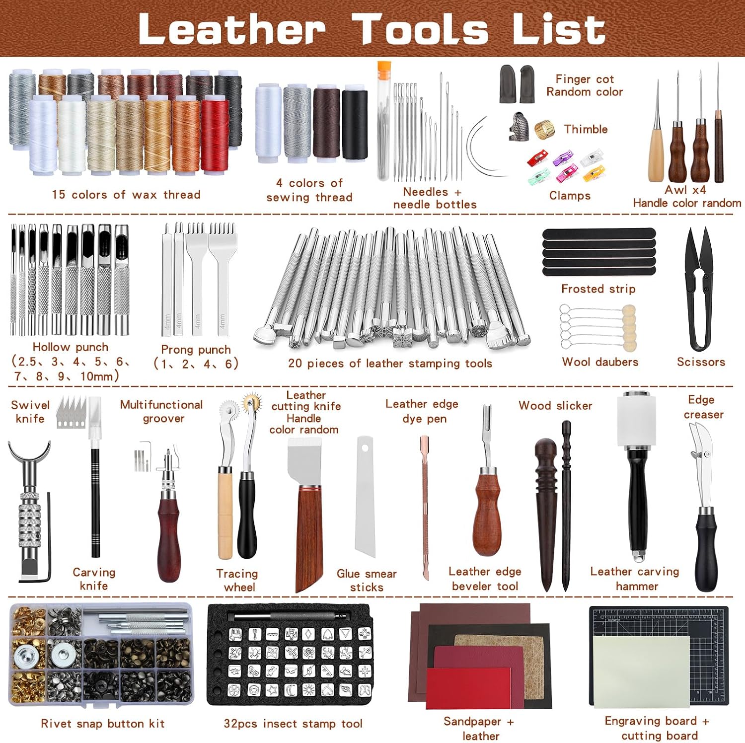 Zestaw narzędzi do obróbki skó – Leather Tooling Kit recenzja i cena