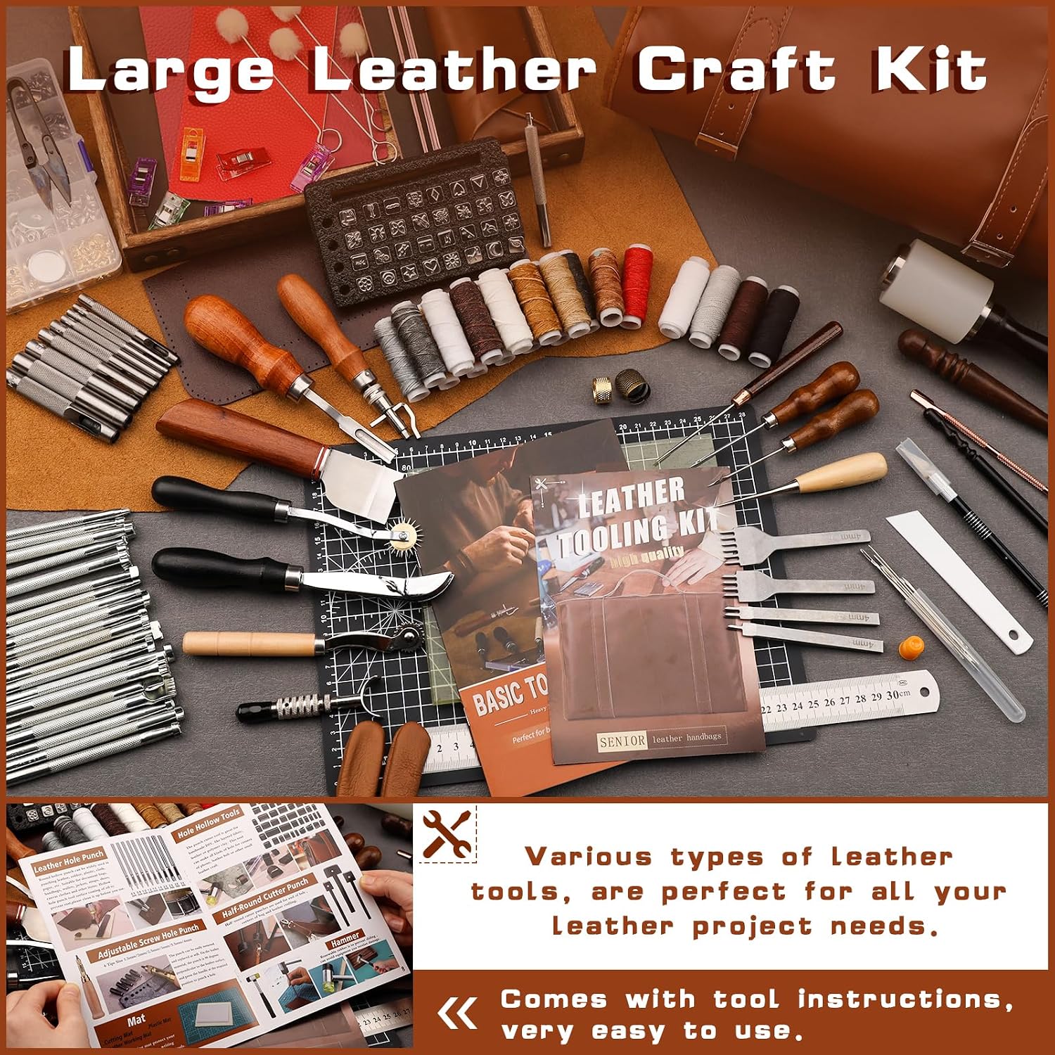 Zestaw narzędzi do obróbki skó – Leather Tooling Kit recenzja i cena