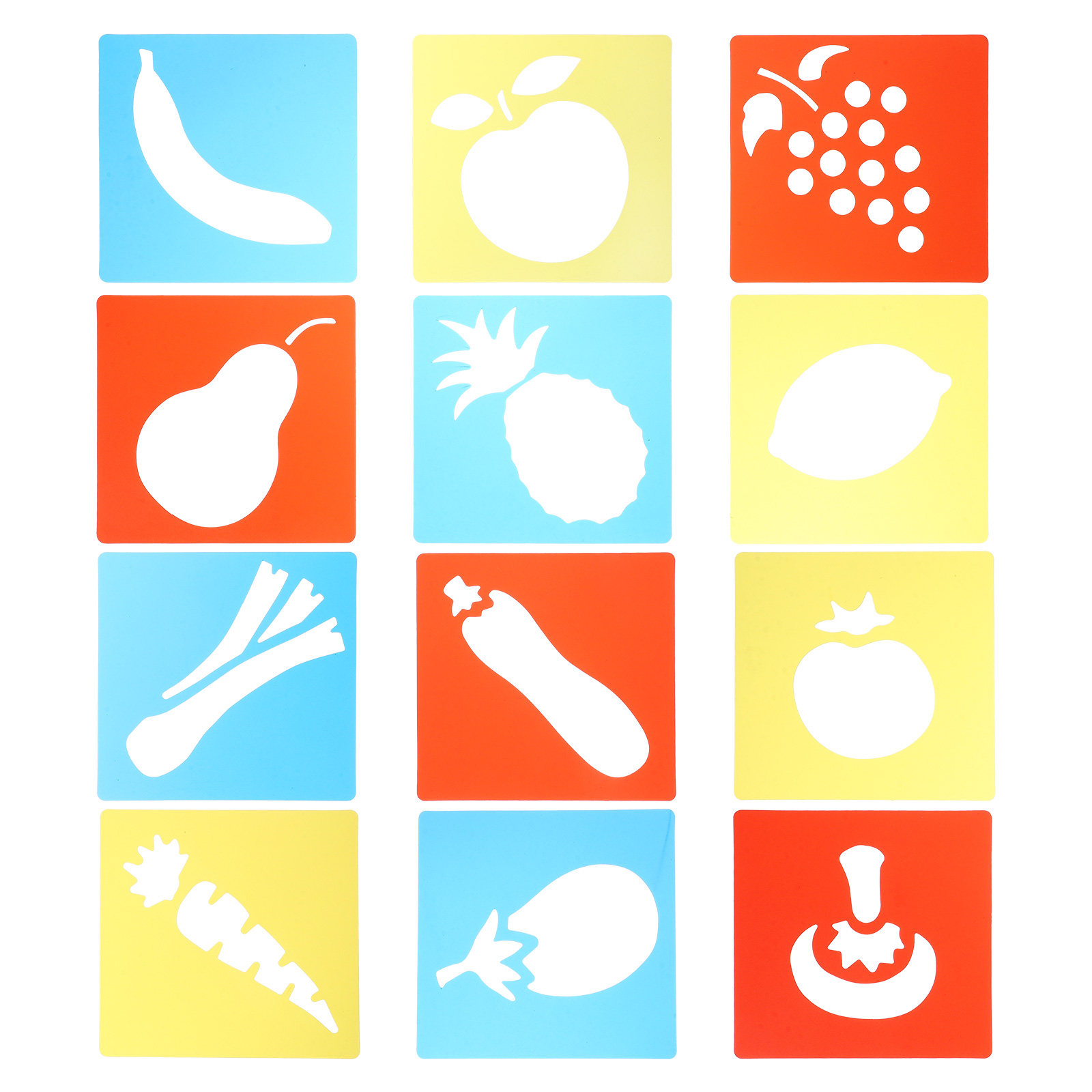 12 szt. Szablony do rysowania, – Art And Craft Vegetable recenzja i cena