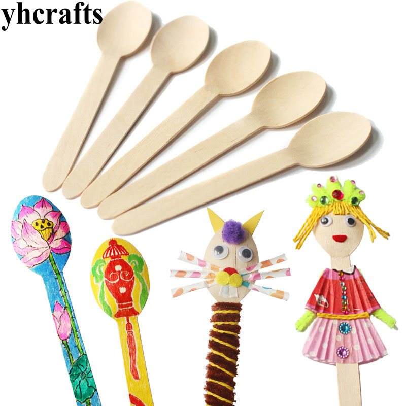 20 SZTUK/PARTIA. Drewniana łyż – Art Craft For Kindergarten recenzja i cena